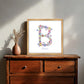 Letter B wildflowers print