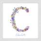 Letter C wildflowers print