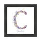 Letter C wildflowers print