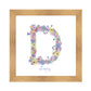 Letter D wildflowers print