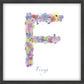 Letter F wildflowers print