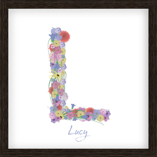 Letter L wildflowers print