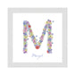 Letter M wildflowers print