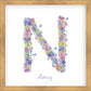 Letter N wildflowers print