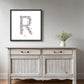 Letter R wildflowers print