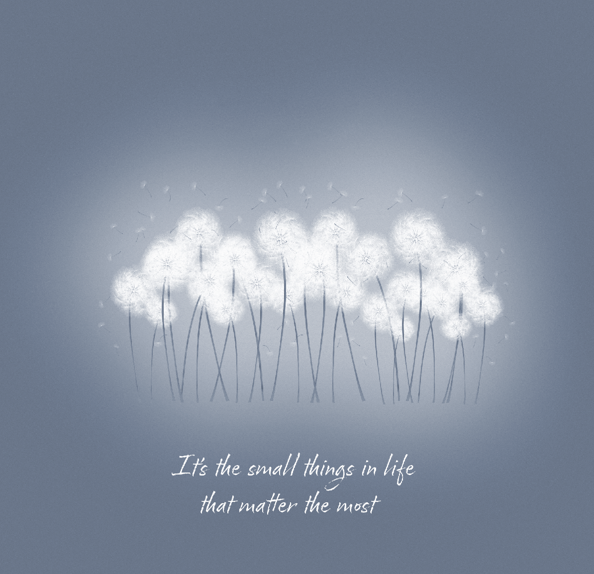 Mist in the Dandelion wood print