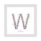 Letter W wildflowers print